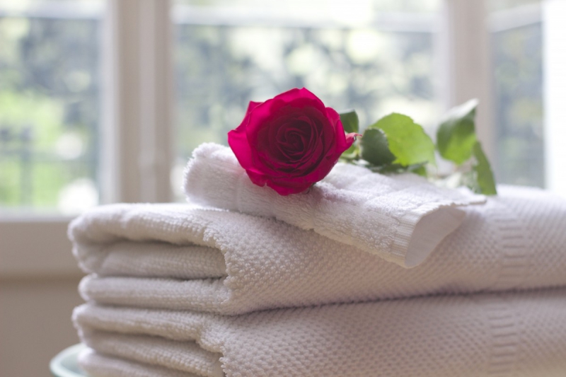 chambre-hote-SEILLONS SOURCE D ARGENS-min_towel_rose_clean_care_salon_spa_white_bath-731641